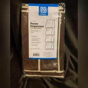 ZOBER 8 pocket VINYL purse hanging organizer NIB